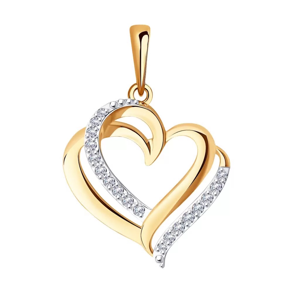 Подвеска Сердце (Au 375) 31-130-02545-1