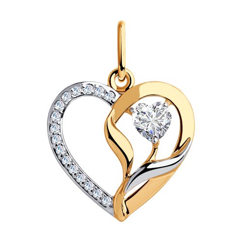 Подвеска Сердце (Au 375) 035602-4