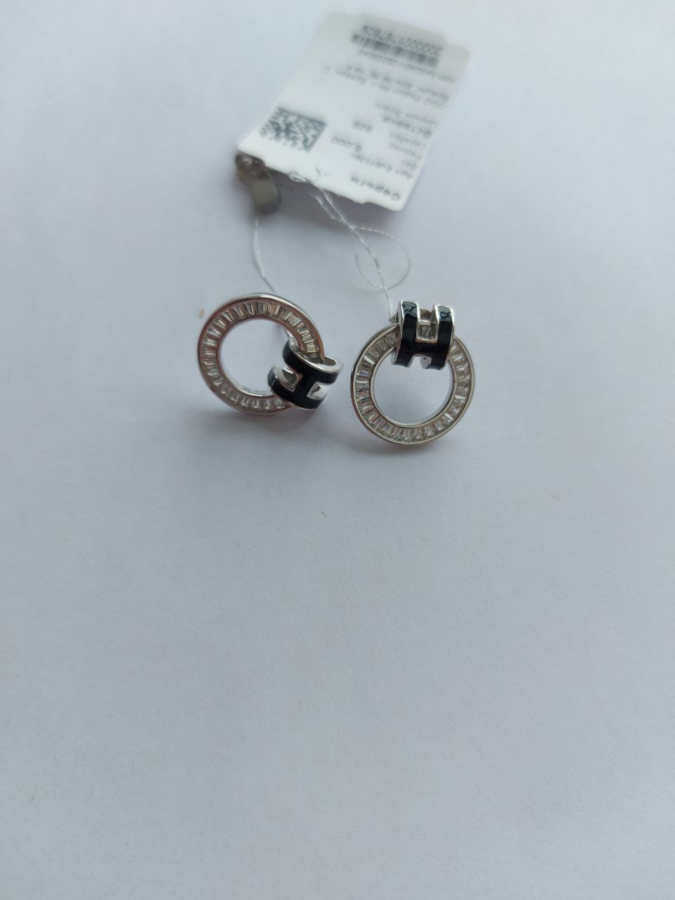 Серьги (Ag 925) Ec01136r черные