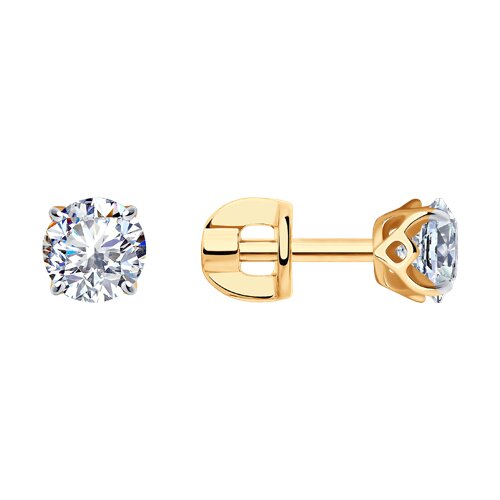 Колье из золота, корунд синт., Розовое золото