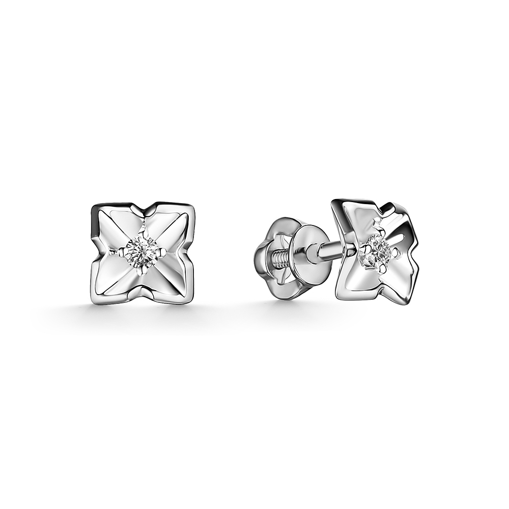 Серьги пусеты (Au 585) С241-220