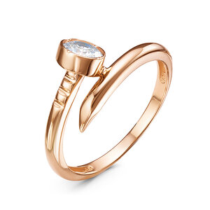 Колье из золота, корунд синт., Розовое золото