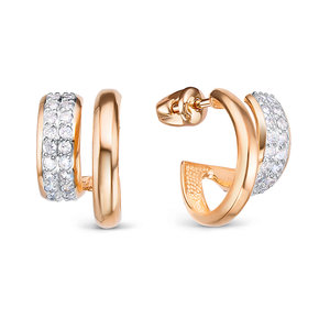 Колье из золота, корунд синт., Розовое золото