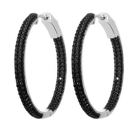 Серьги конго (Ag 925) SL-E01482-X-WB-X-X-B