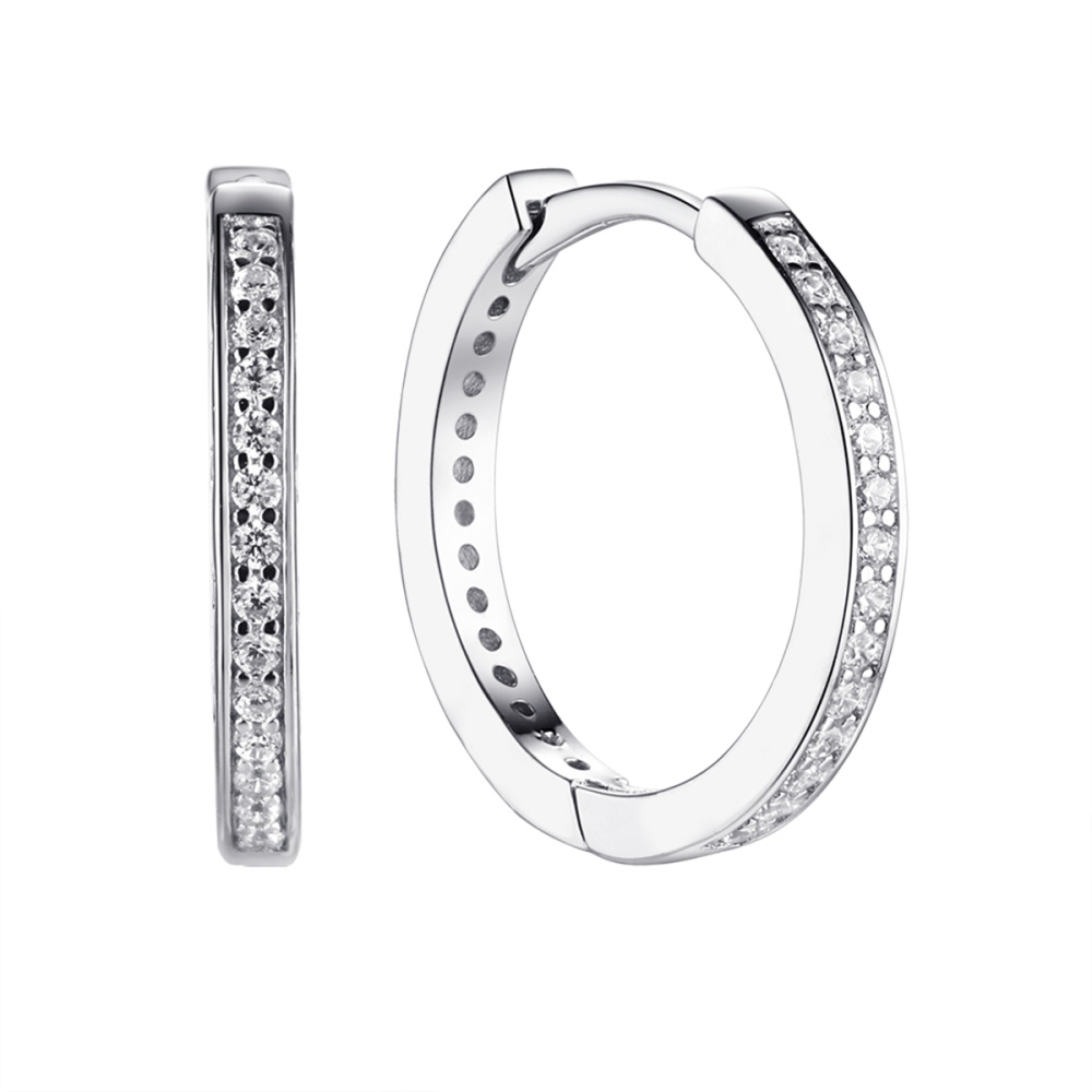 Серьги конго (Ag 925) CZ-E04398-X-W-X-X-W