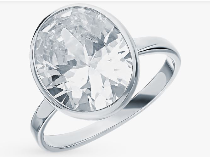 Колье из золота, корунд синт., Розовое золото