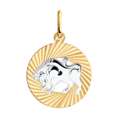 Подвеска знак зодиака телец (Au 375) 031366-4