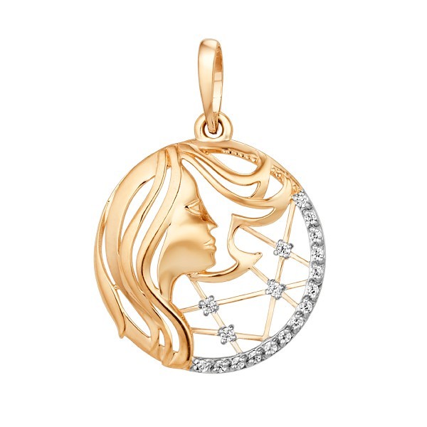 Подвеска знак зодиак дева (Au 375) 101168-5102