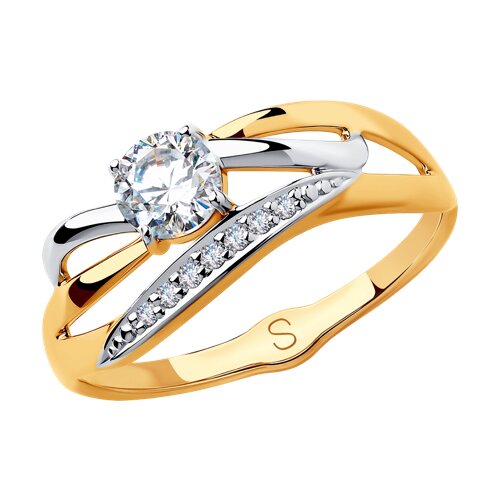 Колье из золота, корунд синт., Розовое золото