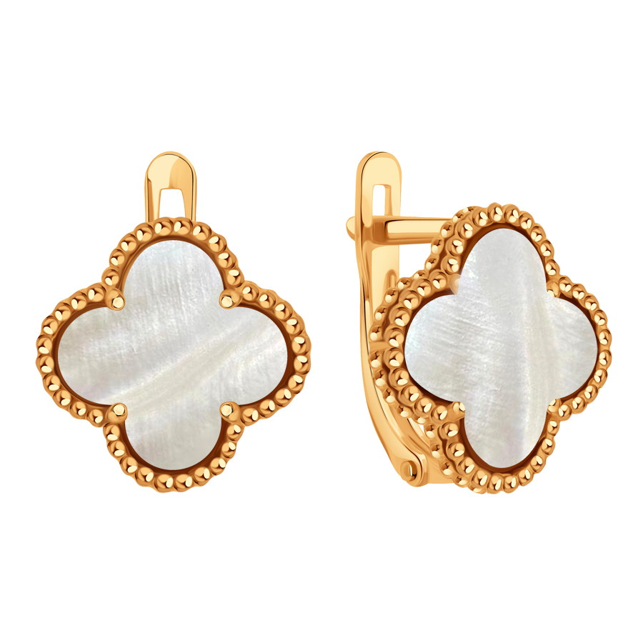 Колье из золота, корунд синт., Розовое золото