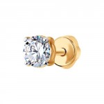 Колье из золота, корунд синт., Розовое золото