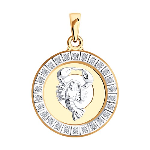 Подвеска знак зодиак рак (Au 585) 032494