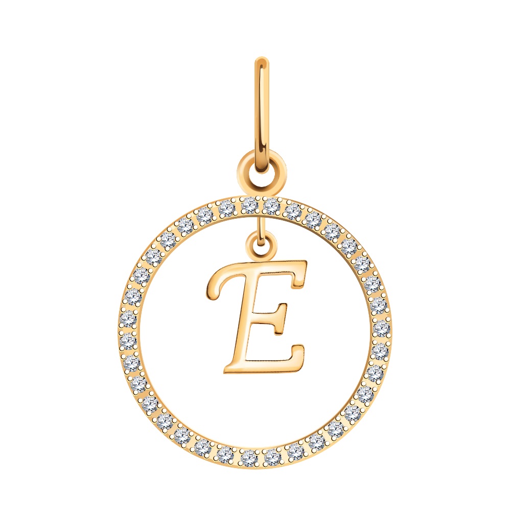 Подвеска буква Е (Au 585) 50403