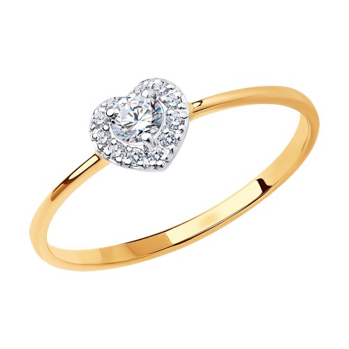 Колье из золота, корунд синт., Розовое золото