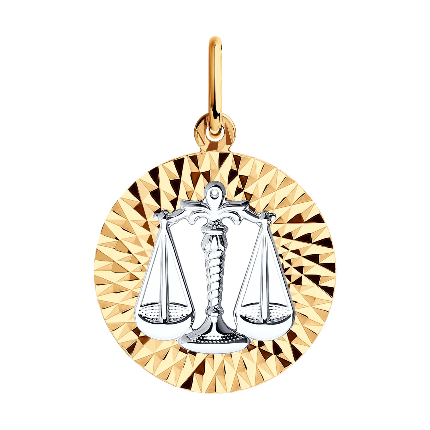 Колье из золота, корунд синт., Розовое золото