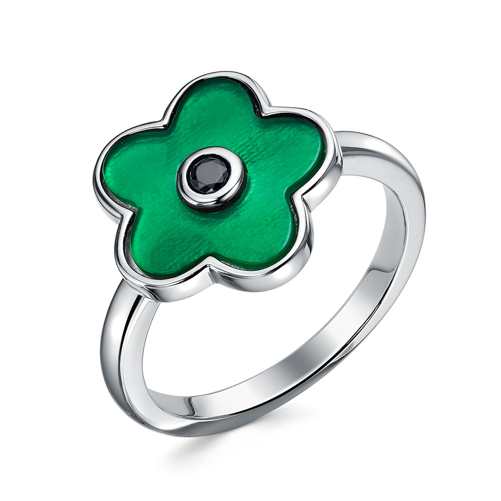 Кольцо (Ag 925) SR41496зел