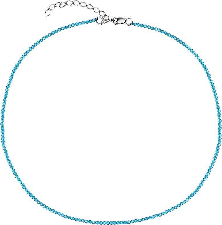 Колье (Ag 925) SV-Shp13N-bl-Rd