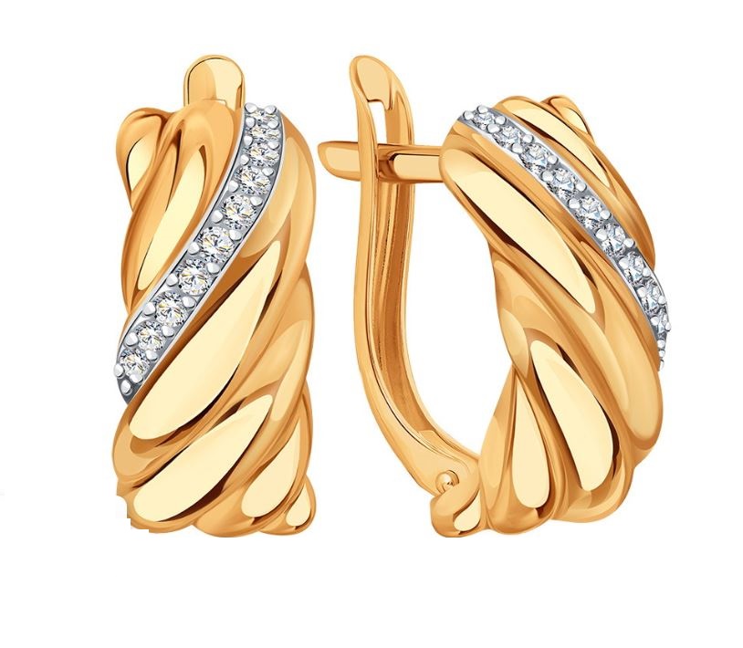 Серьги (Au 585) Т14202Г361