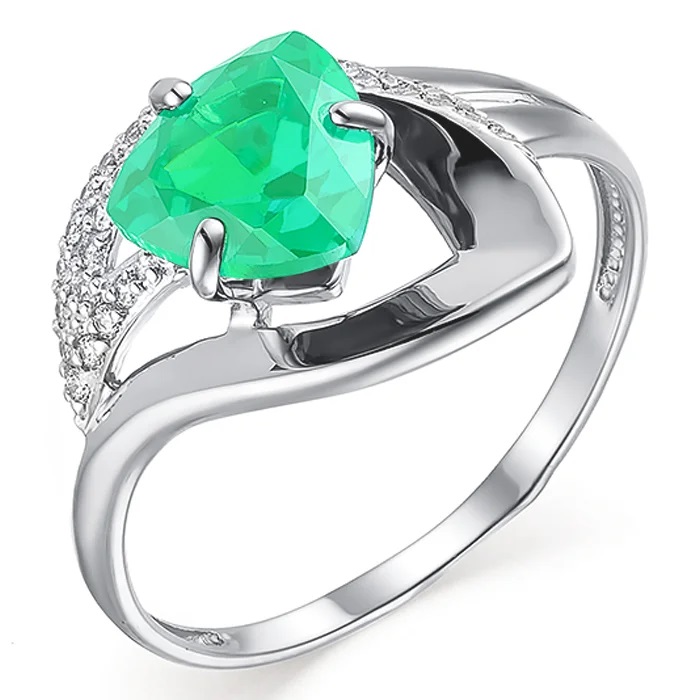 Кольцо (Ag 925) 1-813 хризопраз