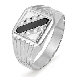 Кольцо печатка (Ag 925) с040175