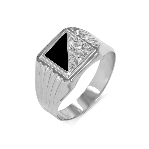 Кольцо печатка (Ag 925) с040043