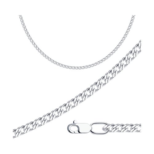 Цепь ромб двойной (Ag 925) РДр 070-55