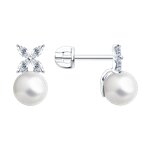 Серьги пусеты серебряные (Ag 925) 94026050