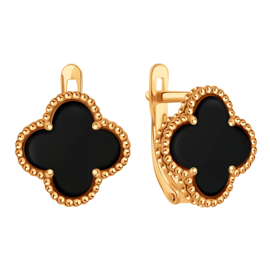 Серьги (Au 585) Т10302Г059