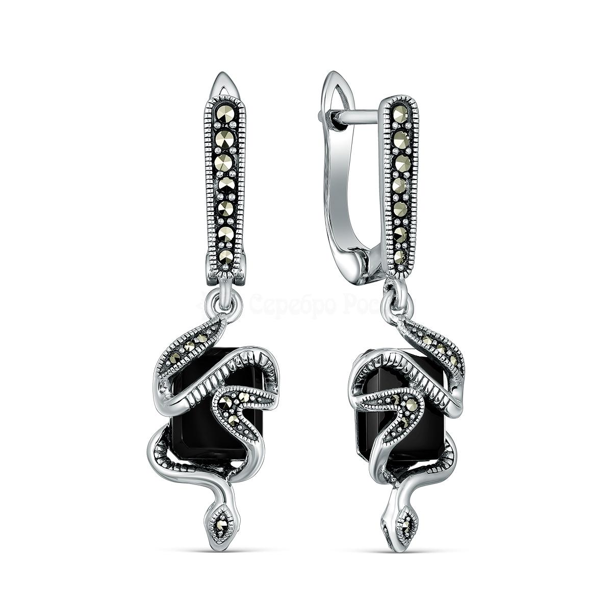 Серьги (Ag 925) HE1663-ON-LK