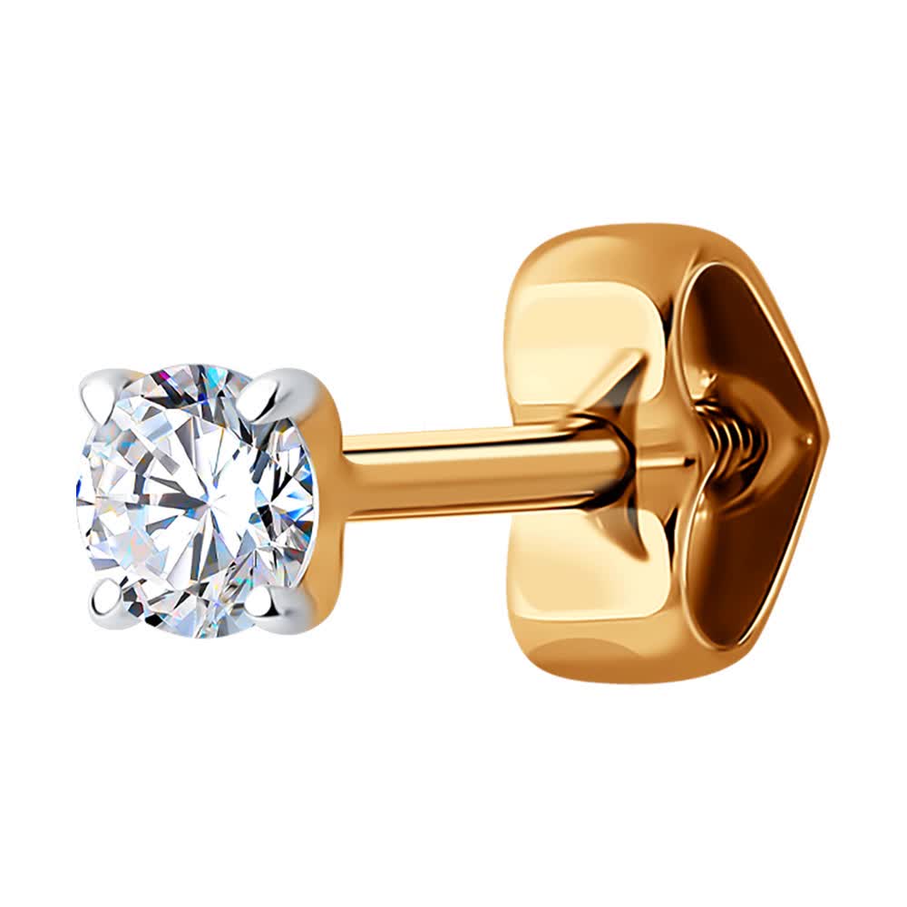 Серьга пусет (Au 585) 170052