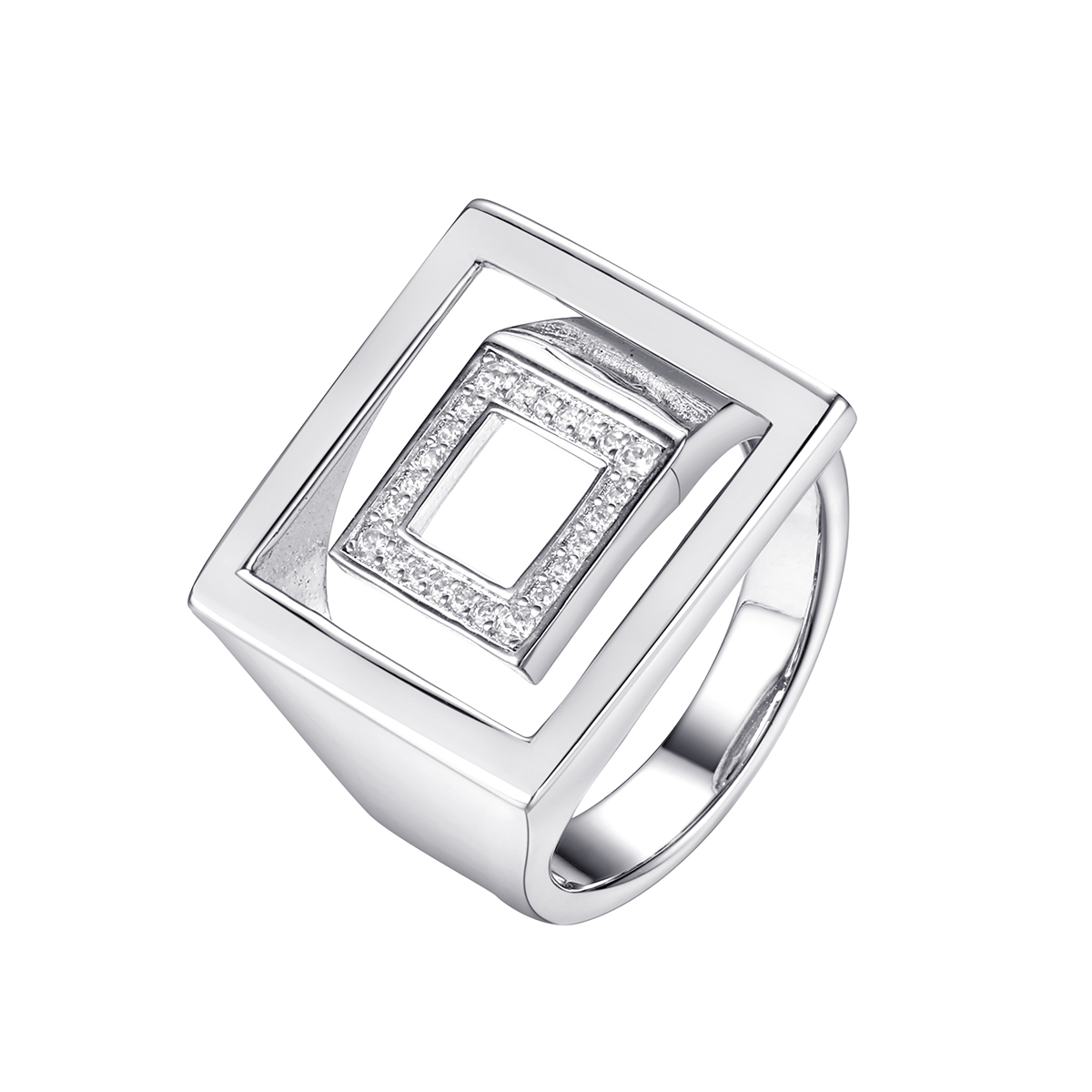 Кольцо (Ag 925) CZ-R03104-X-W-X-X-W