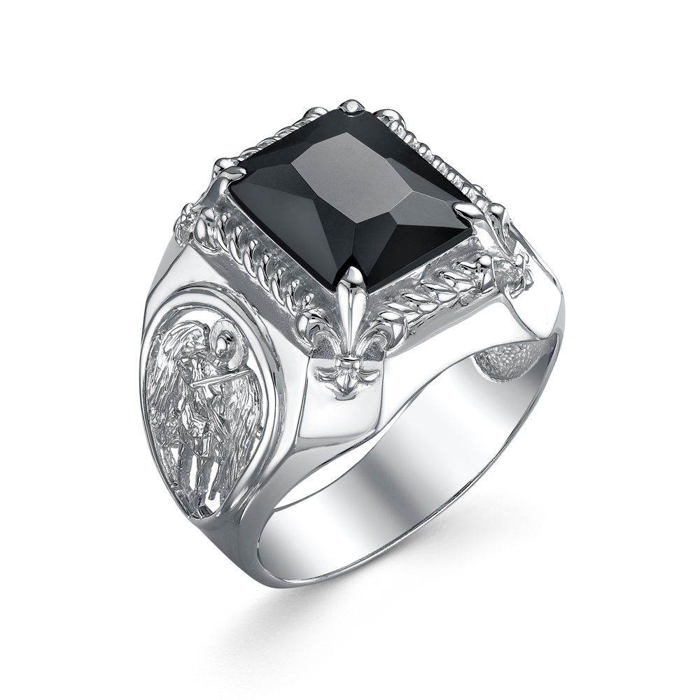 Кольцо печатка (Ag 925) КМ-371 Родир_с