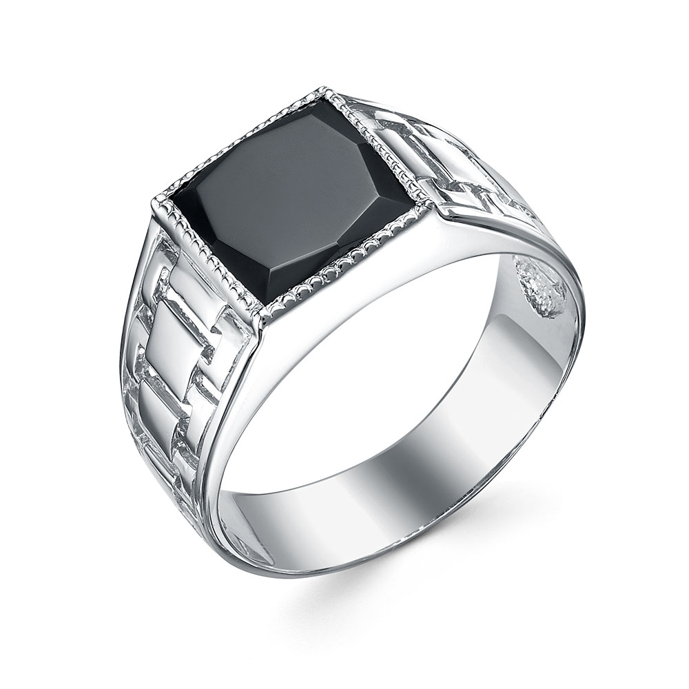 Кольцо печатка (Ag 925) КМ-390 Родир_с