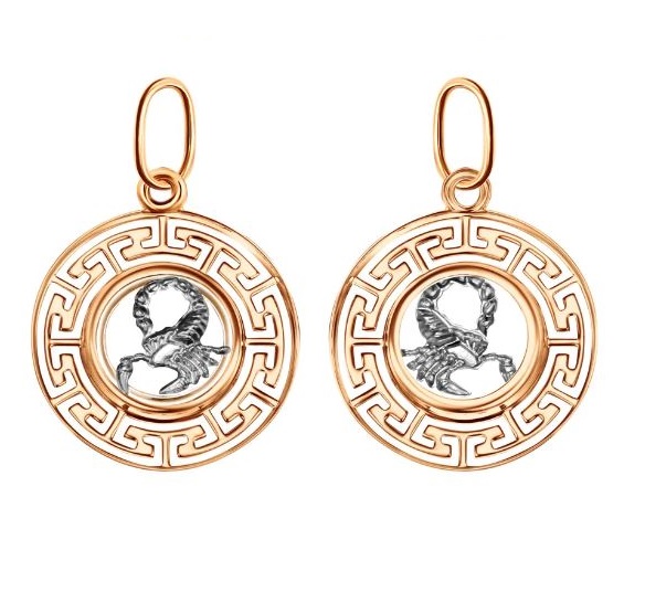Подвеска знак зодиак скорпион (Au 585) КрСВПскр
