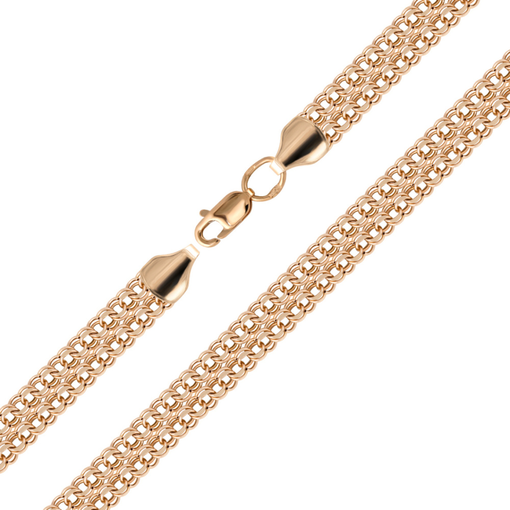 Браслет (Au 585) Двухрядный Бисмарк Б70