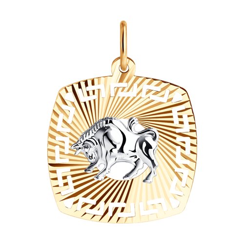Подвеска знак зодиака телец (Au 585) 031635