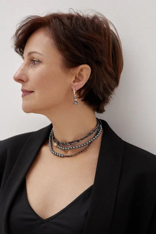 Колье (Без пробы) Венеция микс темный