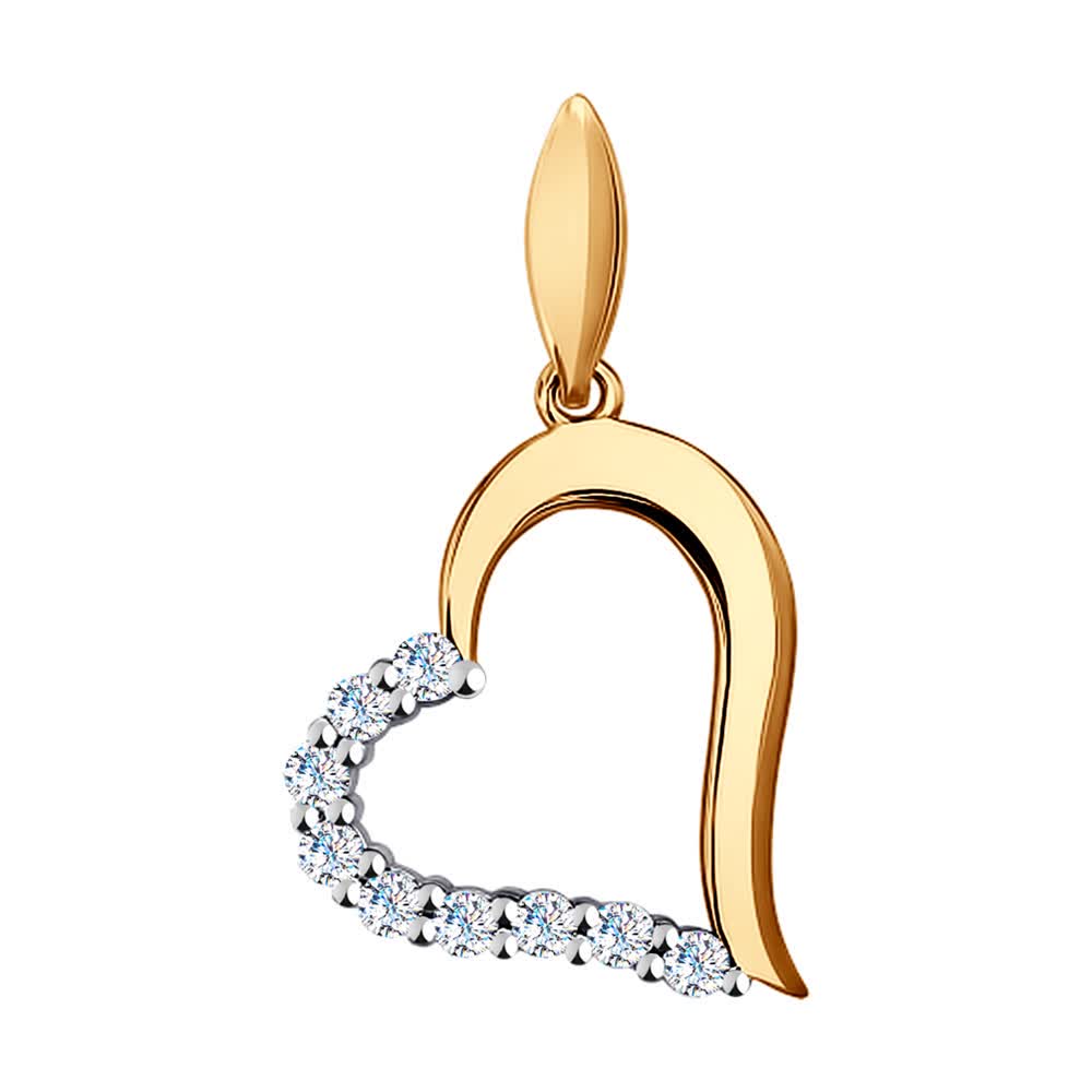 Подвеска Сердце (Au 375) 031711-4