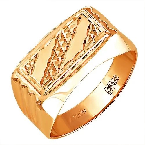 Кольцо печатка (Au 585) 1110110 1 10