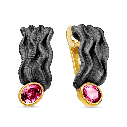 Серьги серебро (Ag 925) E-0136B6