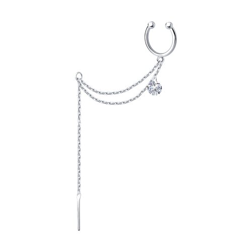 Серьга серебряная (Ag 925) 94170223