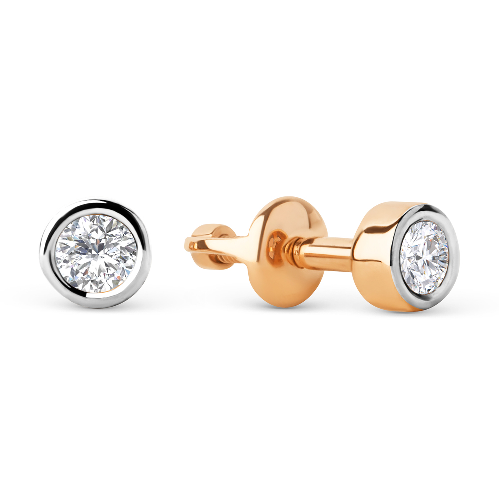 Серьги пусеты (Au 585) 019402-1102