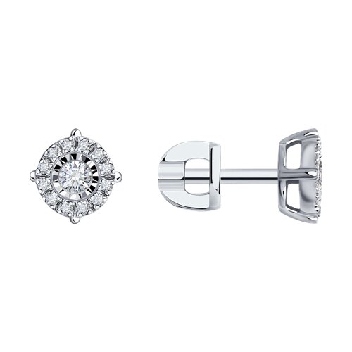 Серьги пусеты (Au 585) 1022113-3