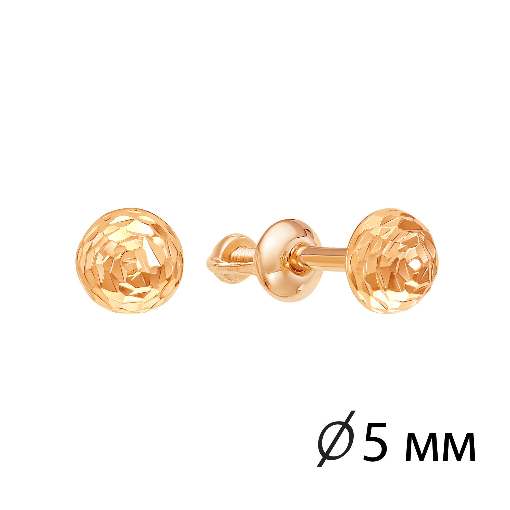 Серьги пусеты (Au 585) 08-1908