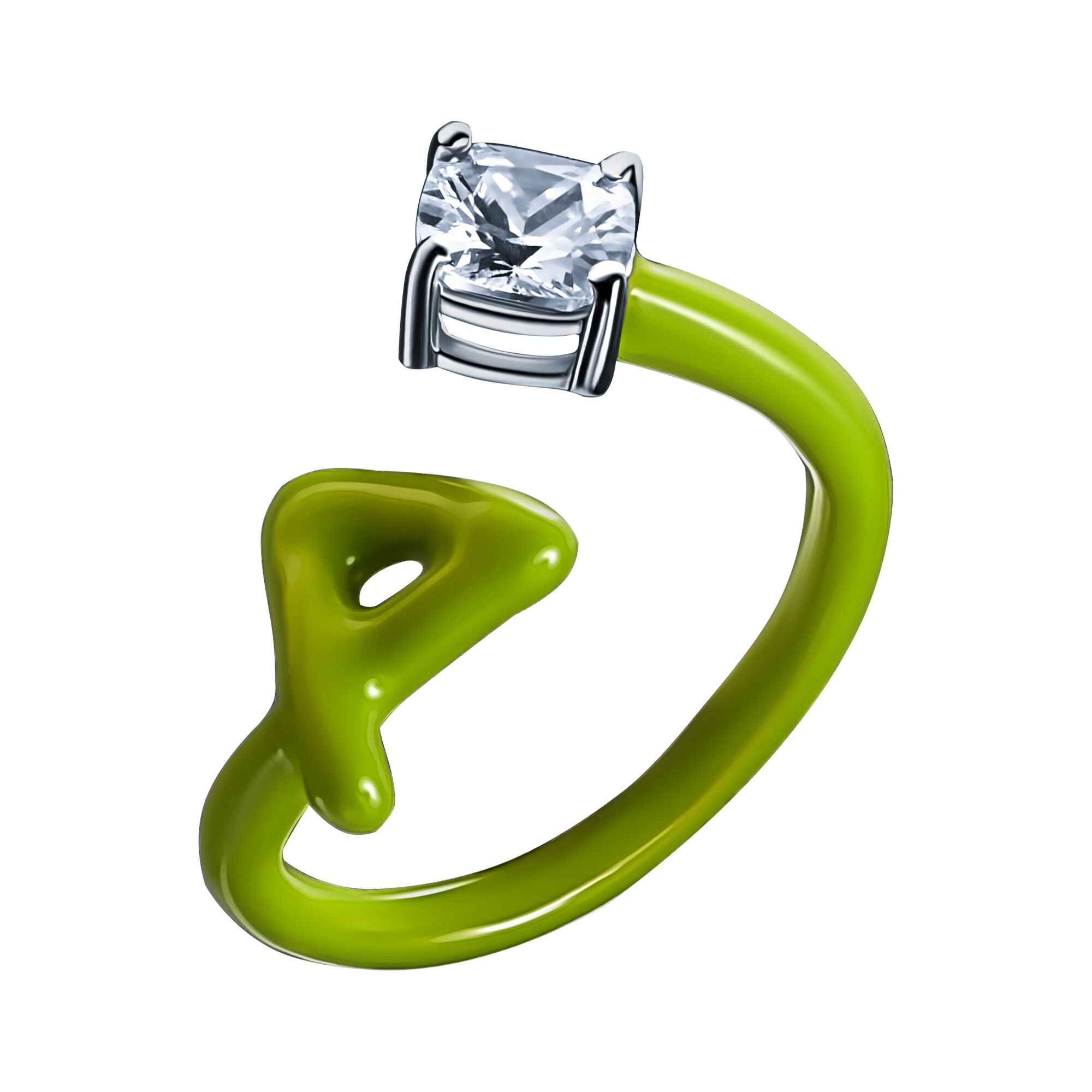 Кольцо (Ag 925) SR36429-1_KO_ENAM_WG