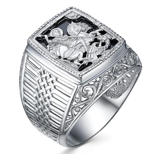 Кольцо печатка (Ag 925) КМ-140-9 Родир_с