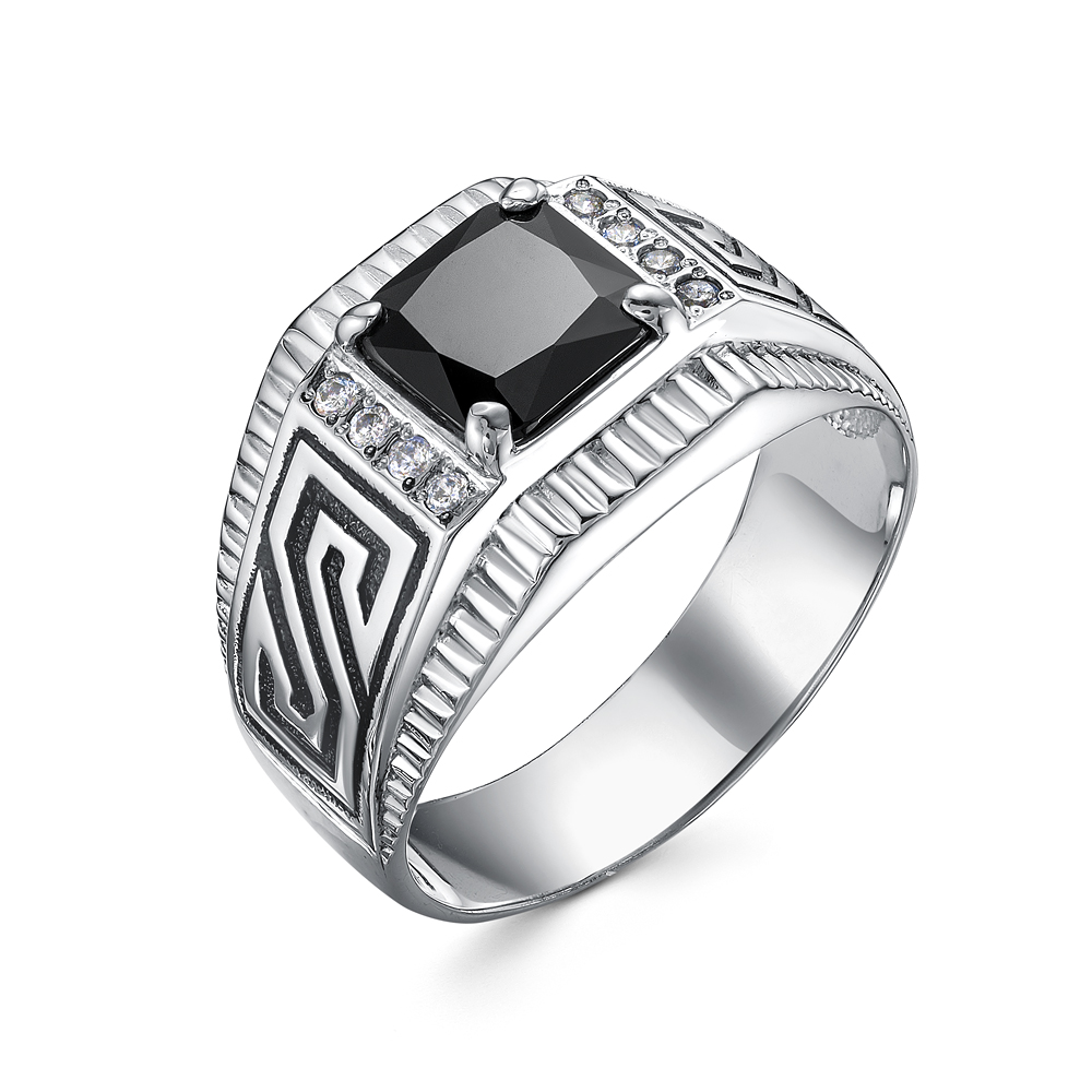 Кольцо печатка (Ag 925) КМ-362 Родир_с