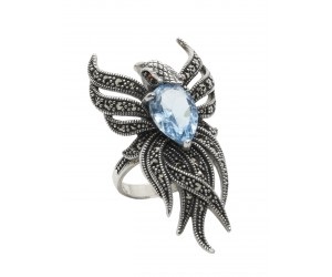 Кольцо (Ag 925) HR1344топаз