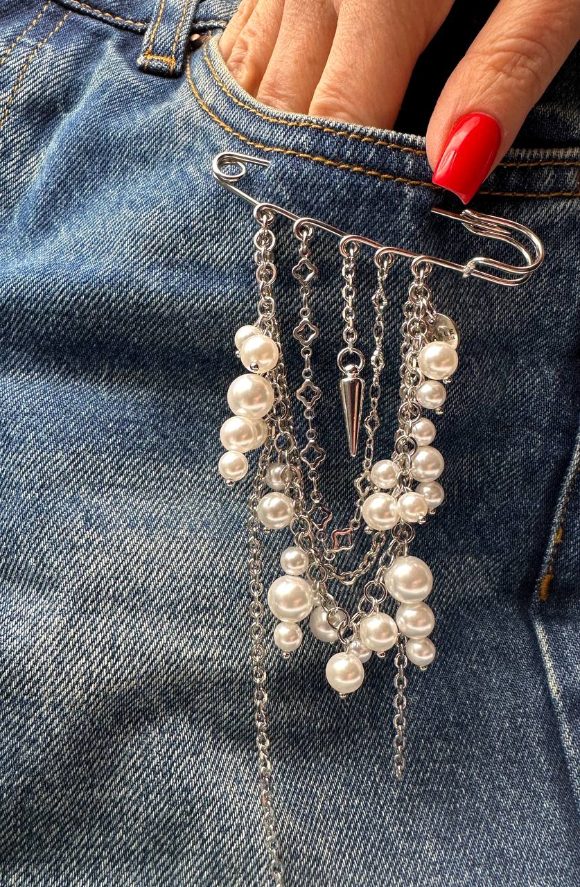 Брошь (Без пробы) Глэм серебро