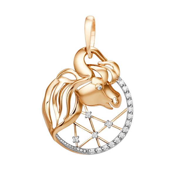Подвеска знак зодиака телец (Au 375) 101198-5102
